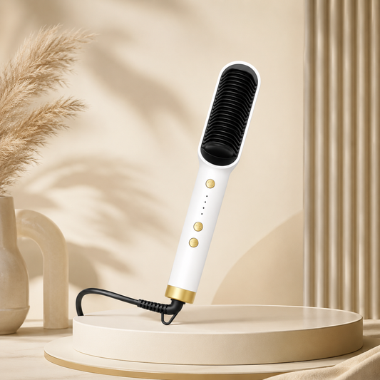 2-in-1 Hair Straightener Professional Styling Brush
