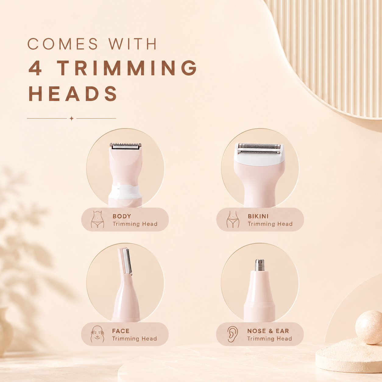 4 in 1 Bikini & Body Trimmer | Painless Bikini Hair Removal For Women