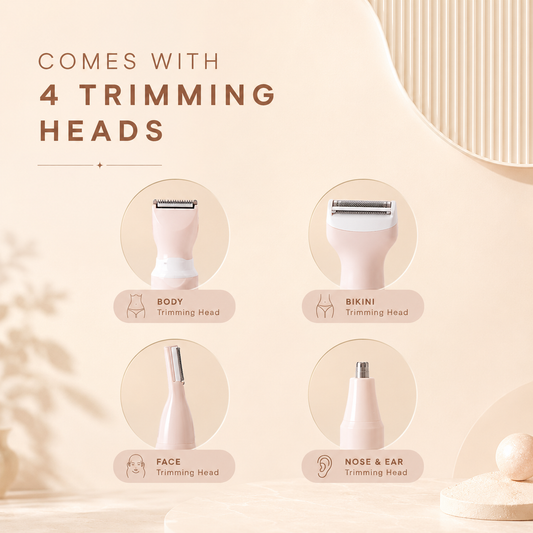 4 in 1 Bikini & Body Trimmer | Painless Bikini Hair Removal For Women