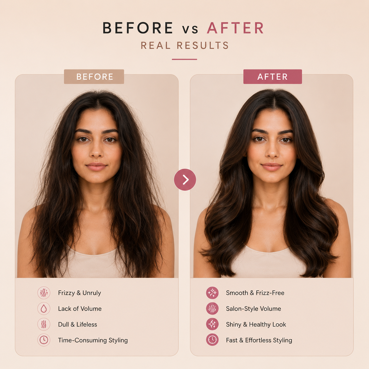 Hair Straightening Brush | Fast Heat Up & Anti-Burn Bristles