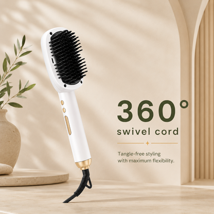 2-in-1 Hair Straightener Professional Styling Brush