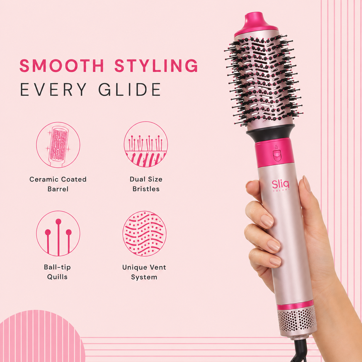5 in 1 Hair Blow Brush | Auto Curler, Dryer, Straightener & Styler