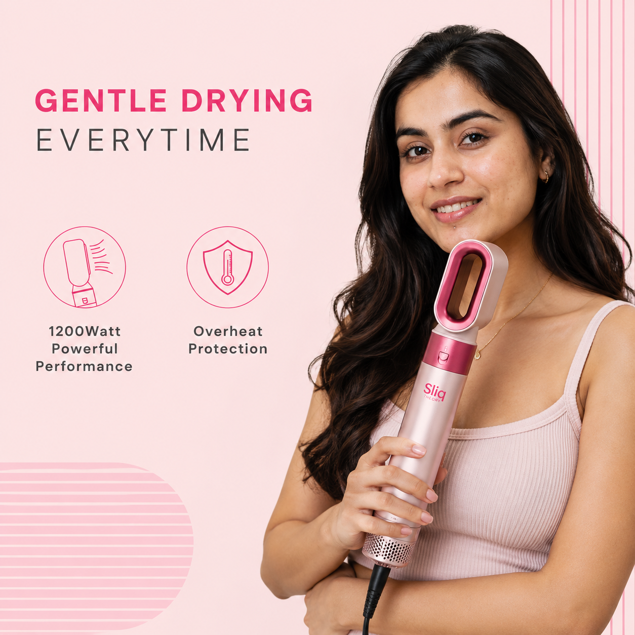5 in 1 Hair Blow Brush | Auto Curler, Dryer, Straightener & Styler